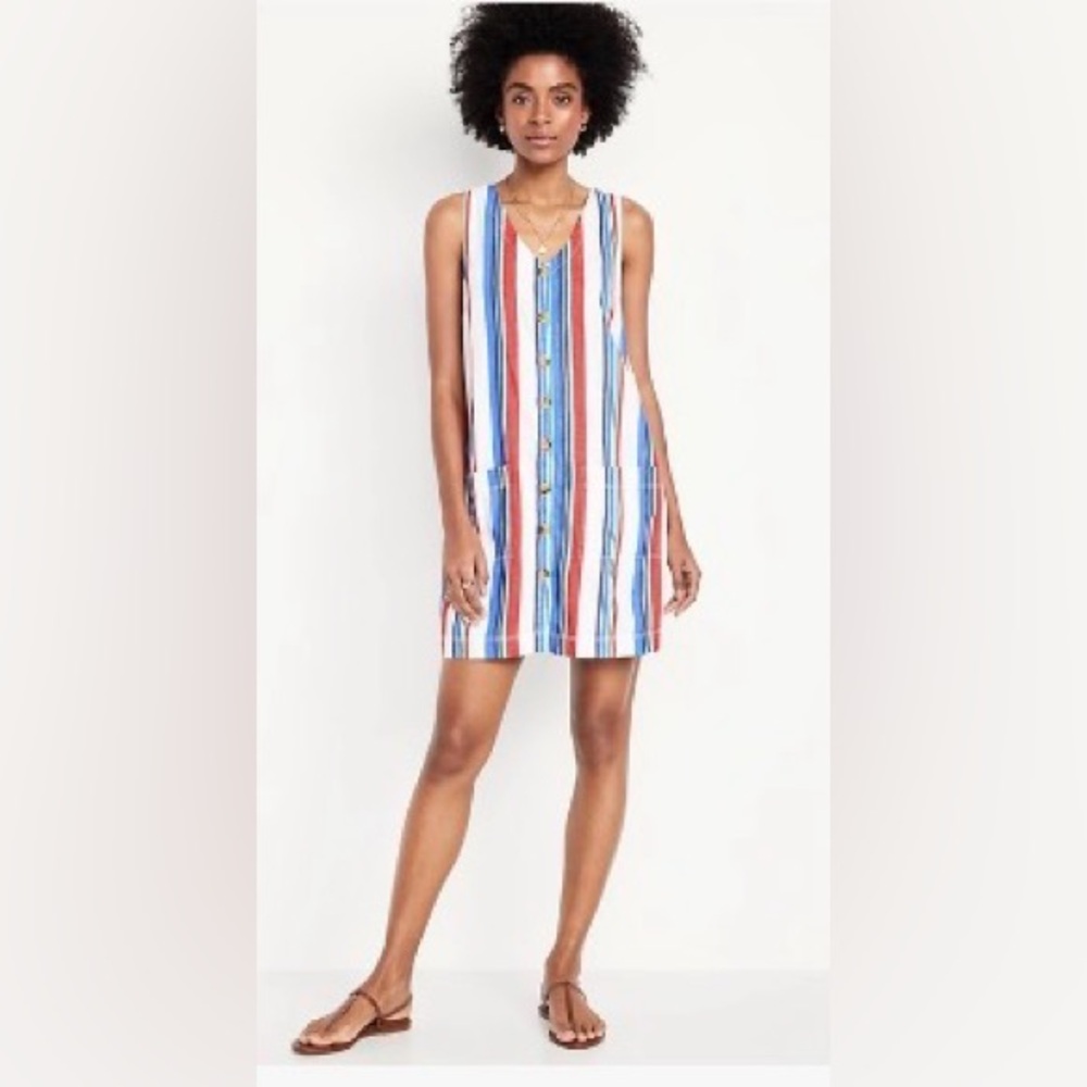 Old Navy button front mini dress